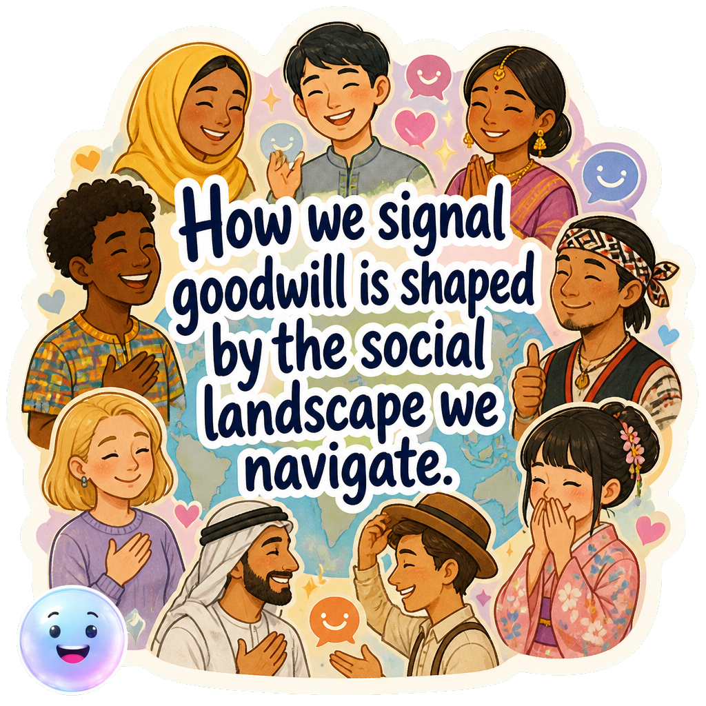 How we signal goodwill is shaped by the social landscape we navigate.