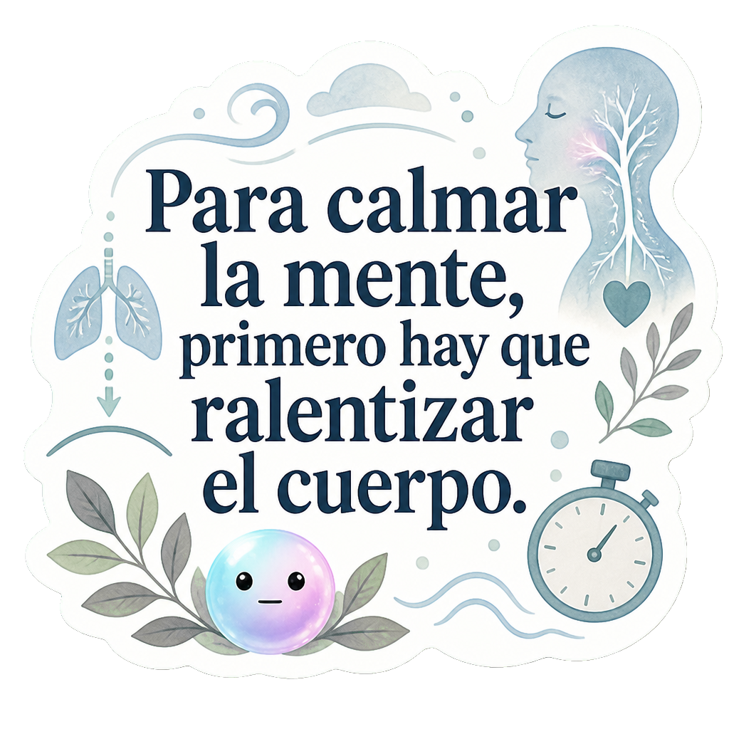 Para calmar la mente, primero hay que ralentizar el cuerpo.