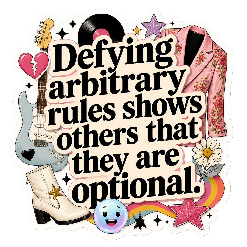 Defying arbitrary rules shows others that they are optional.