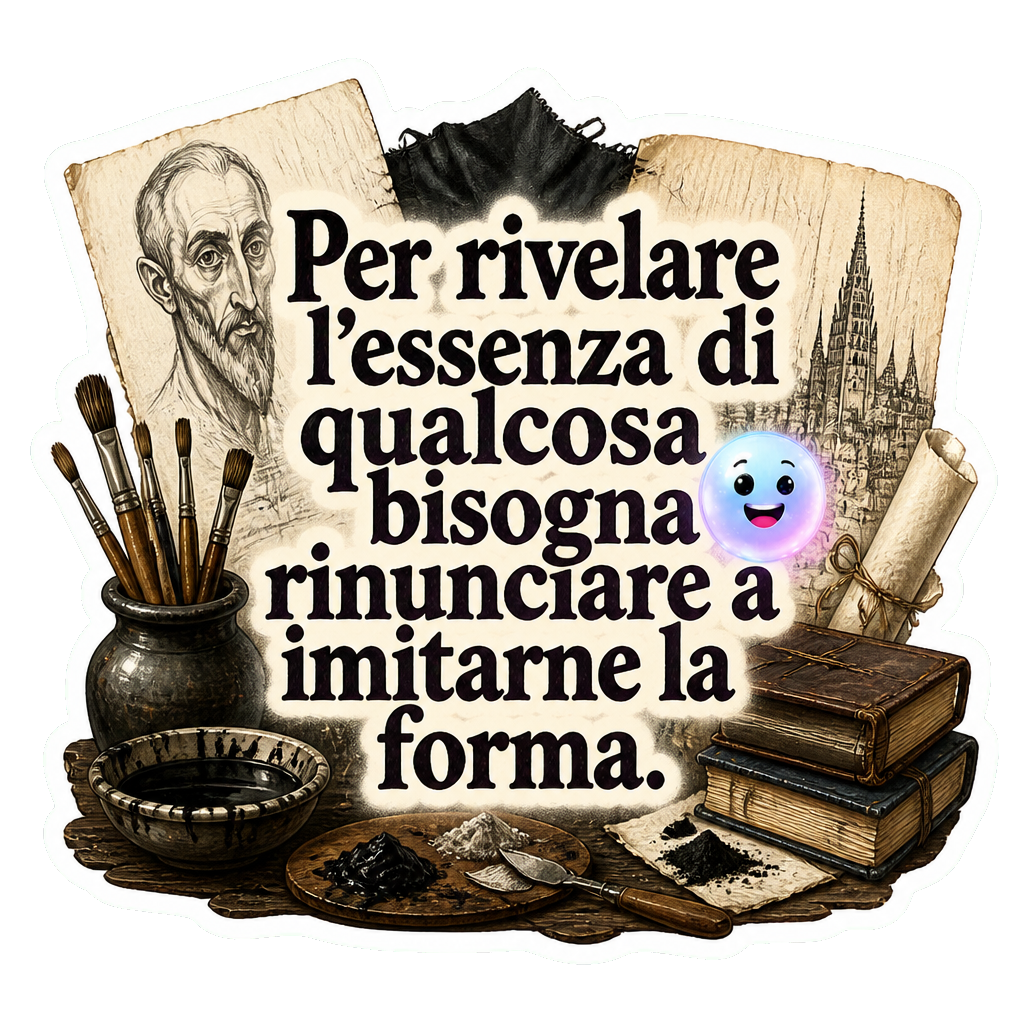 Per rivelare l'essenza di qualcosa bisogna rinunciare a imitarne la forma.