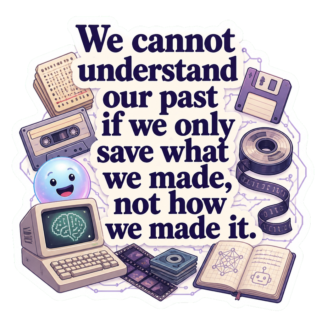 We cannot understand our past if we only save what we made, not how we made it.