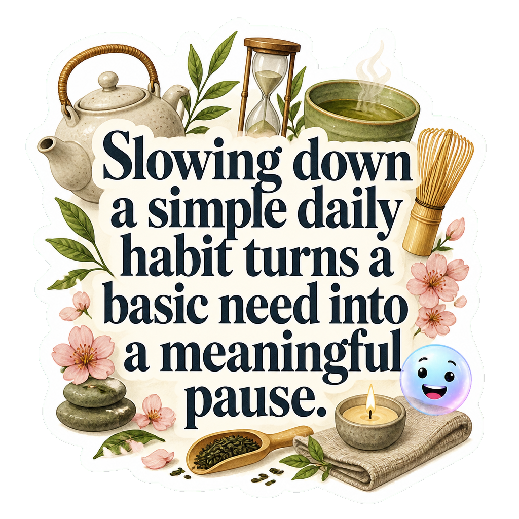 Slowing down a simple daily habit turns a basic need into a meaningful pause.