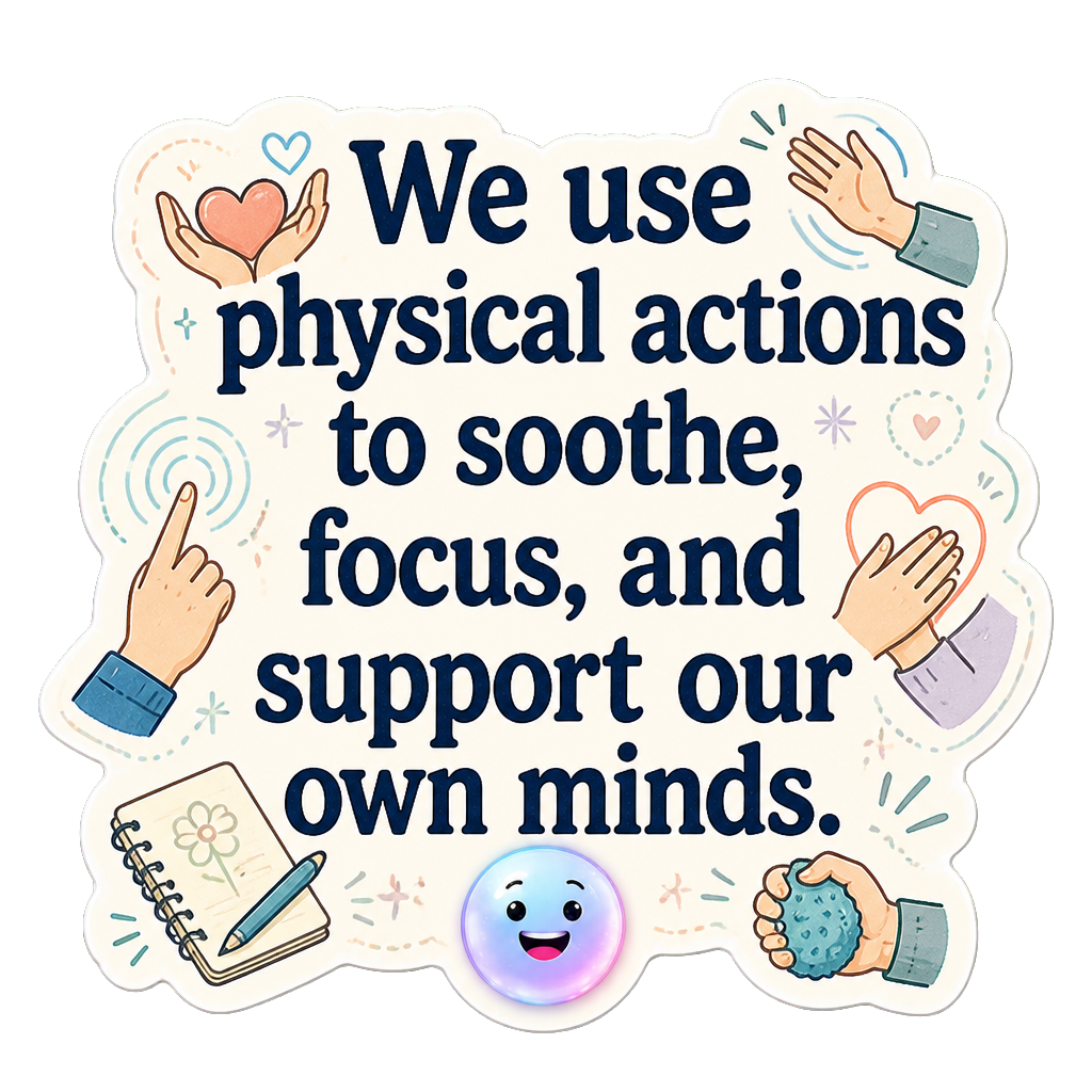 We use physical actions to soothe, focus, and support our own minds.
