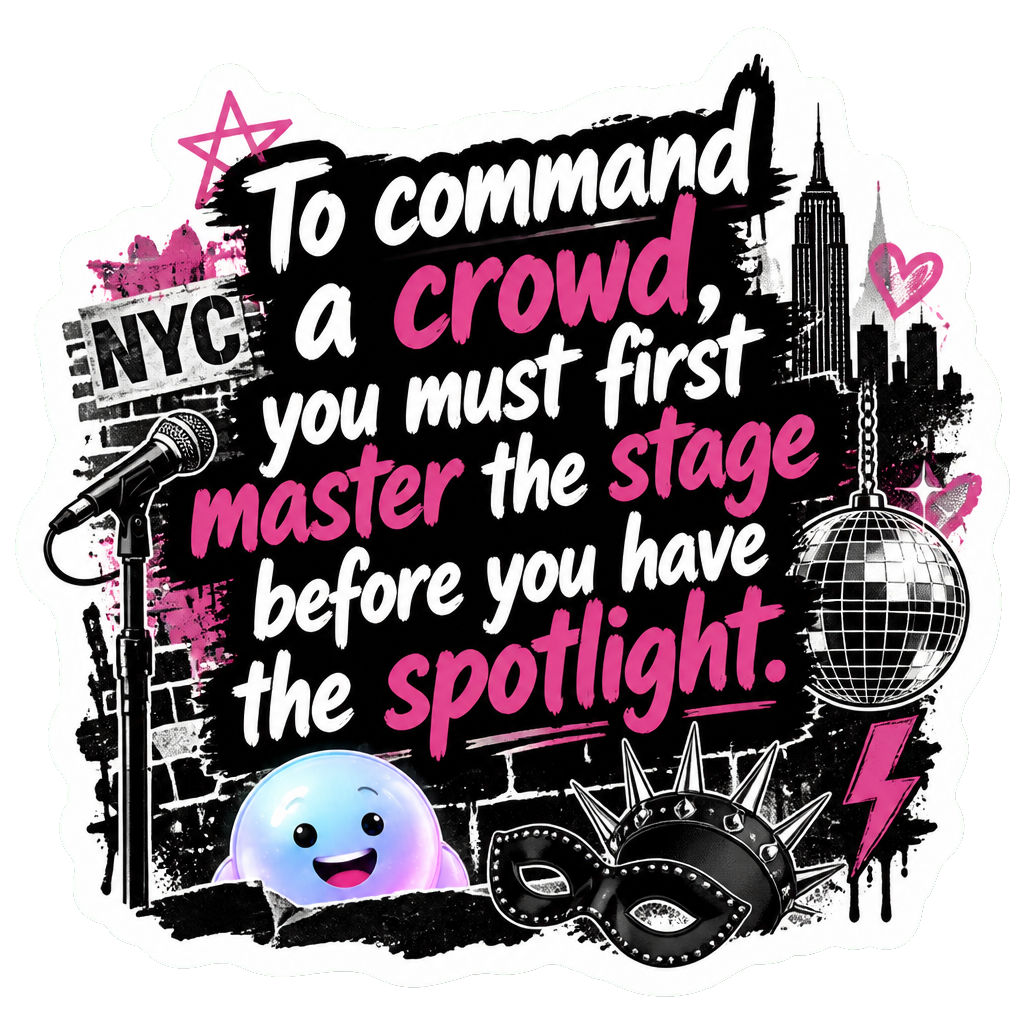 To command a crowd, you must first master the stage before you have the spotlight.