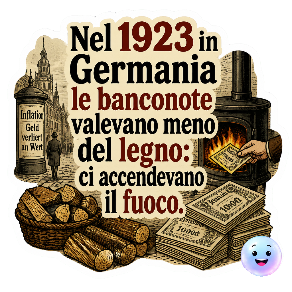 Nel 1923 in Germania le banconote valevano meno del legno: ci accendevano il fuoco.