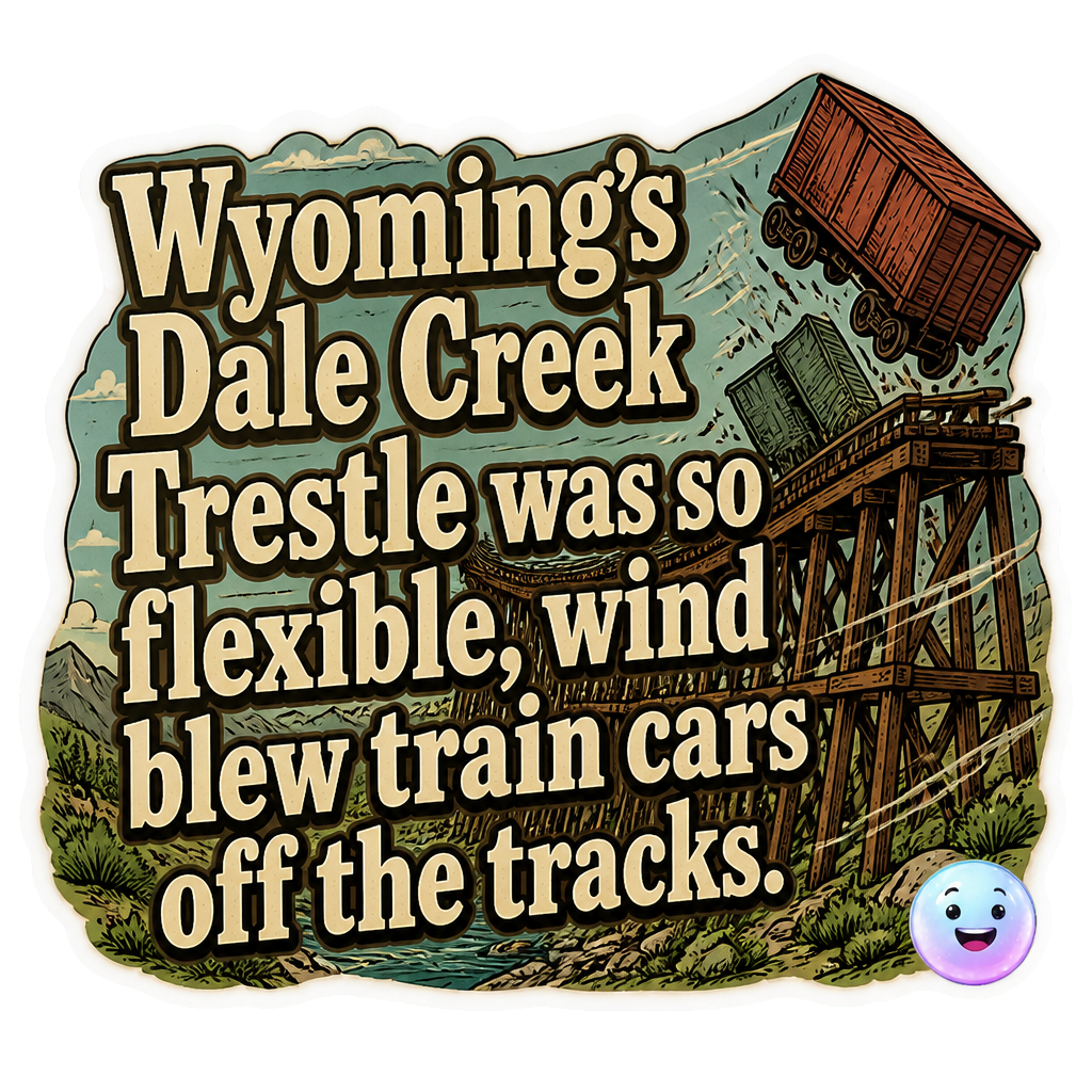 Wyoming's Dale Creek Trestle was so flexible, wind blew train cars off the tracks.