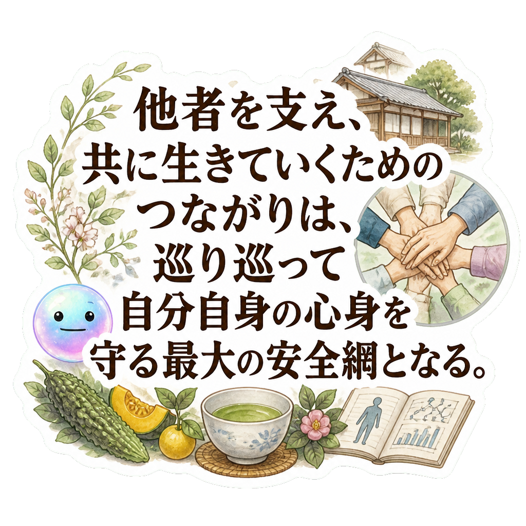 他者を支え、共に生きていくためのつながりは、巡り巡って自分自身の心身を守る最大の安全網となる。