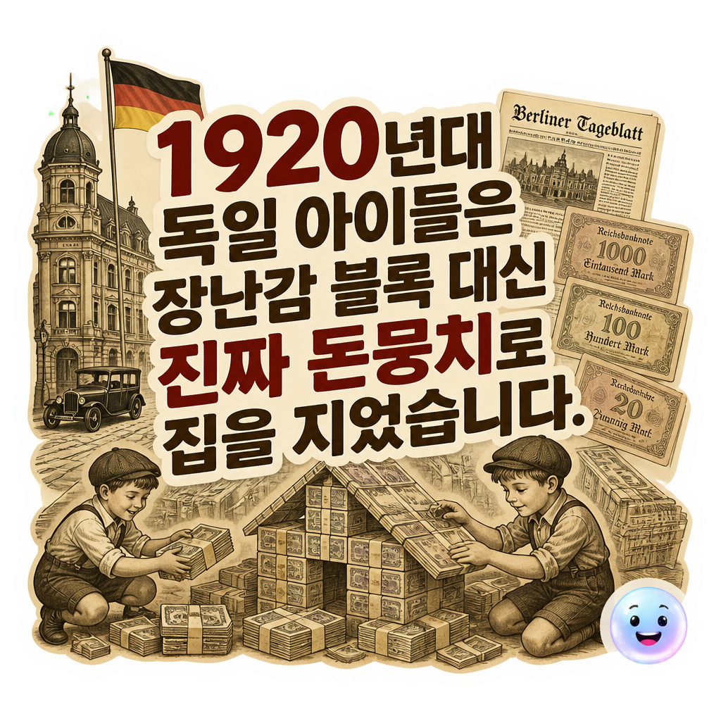 1920년대 독일 아이들은 장난감 블록 대신 진짜 돈뭉치로 집을 지었습니다.