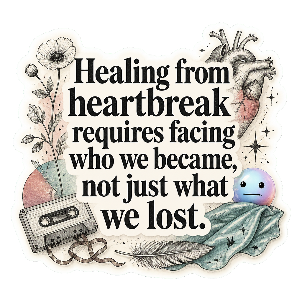 Healing from heartbreak requires facing who we became, not just what we lost.