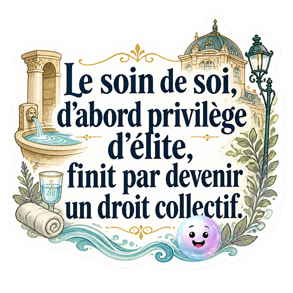 Le soin de soi, d'abord privilège d'élite, finit par devenir un droit collectif.