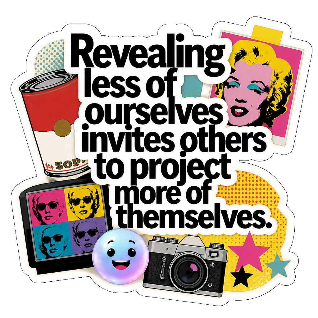 Revealing less of ourselves invites others to project more of themselves.