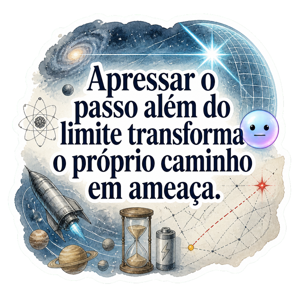 Apressar o passo além do limite transforma o próprio caminho em ameaça.