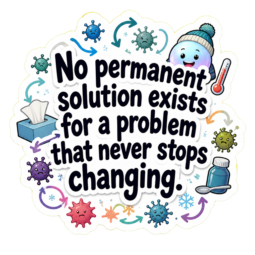 No permanent solution exists for a problem that never stops changing.