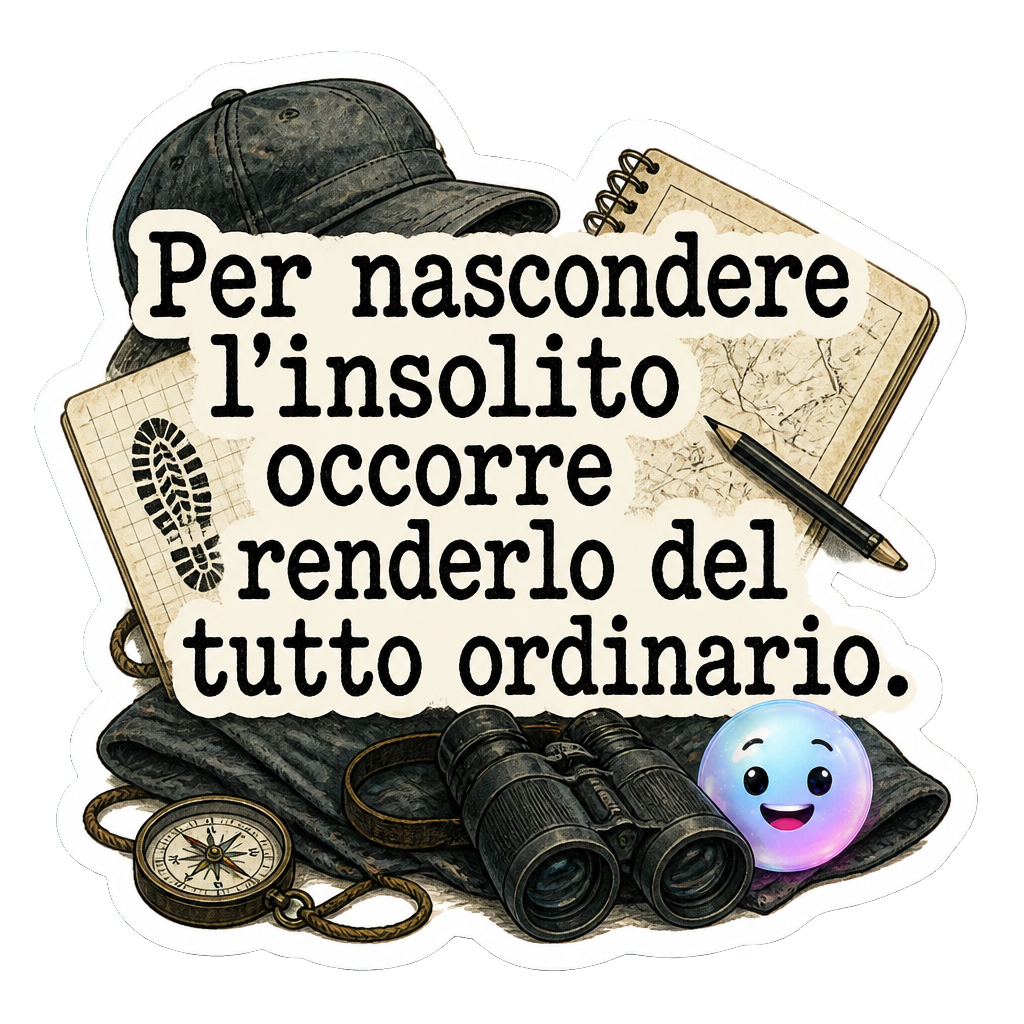 Per nascondere l'insolito occorre renderlo del tutto ordinario.