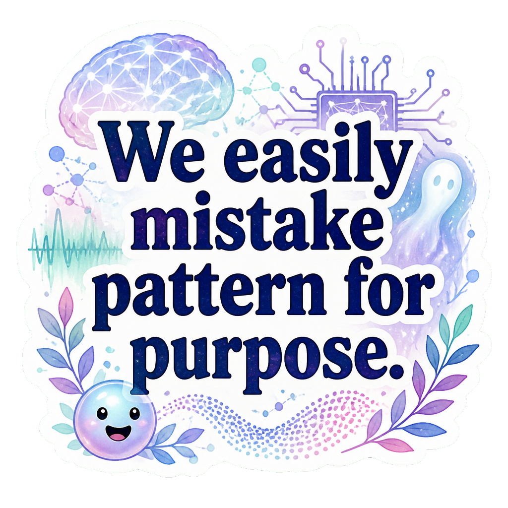 We easily mistake pattern for purpose.
