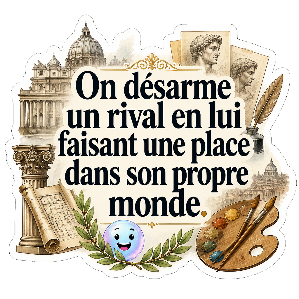 On désarme un rival en lui faisant une place dans son propre monde.