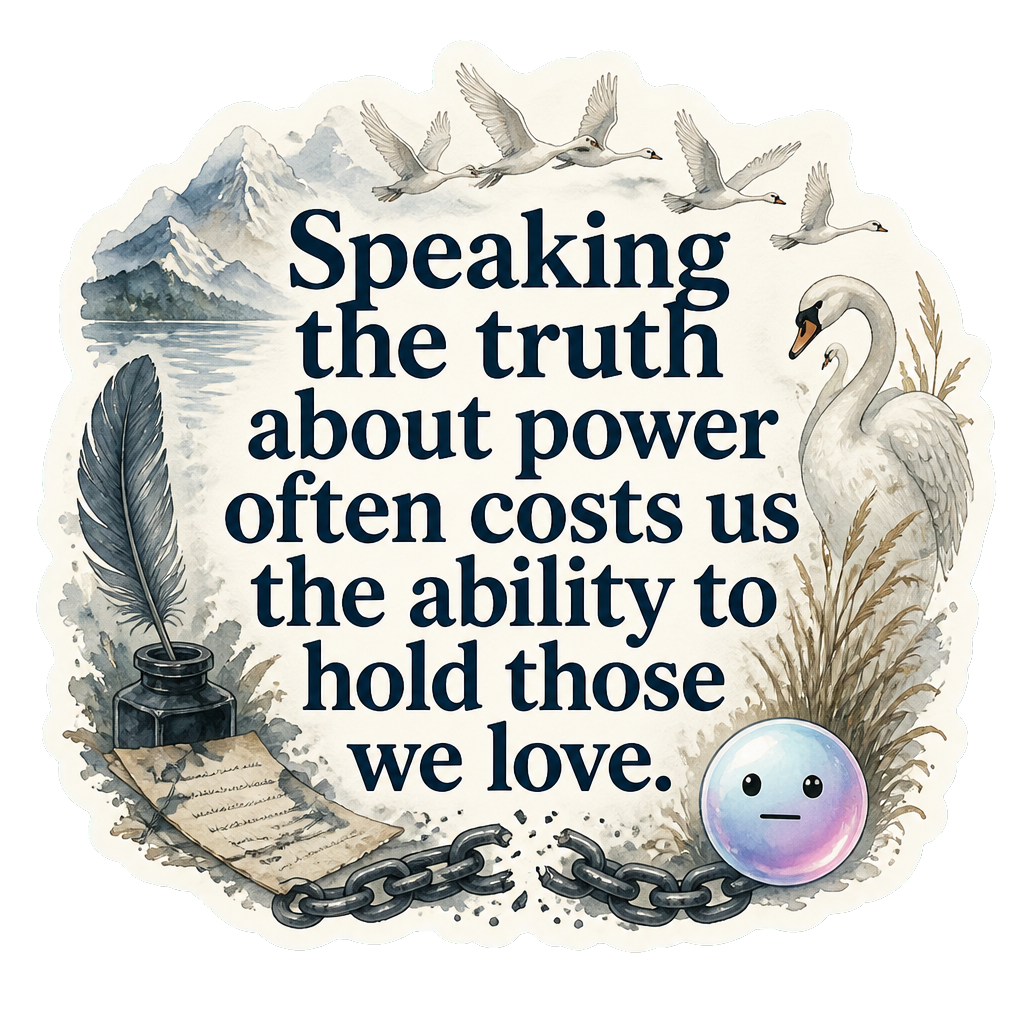 Speaking the truth about power often costs us the ability to hold those we love.