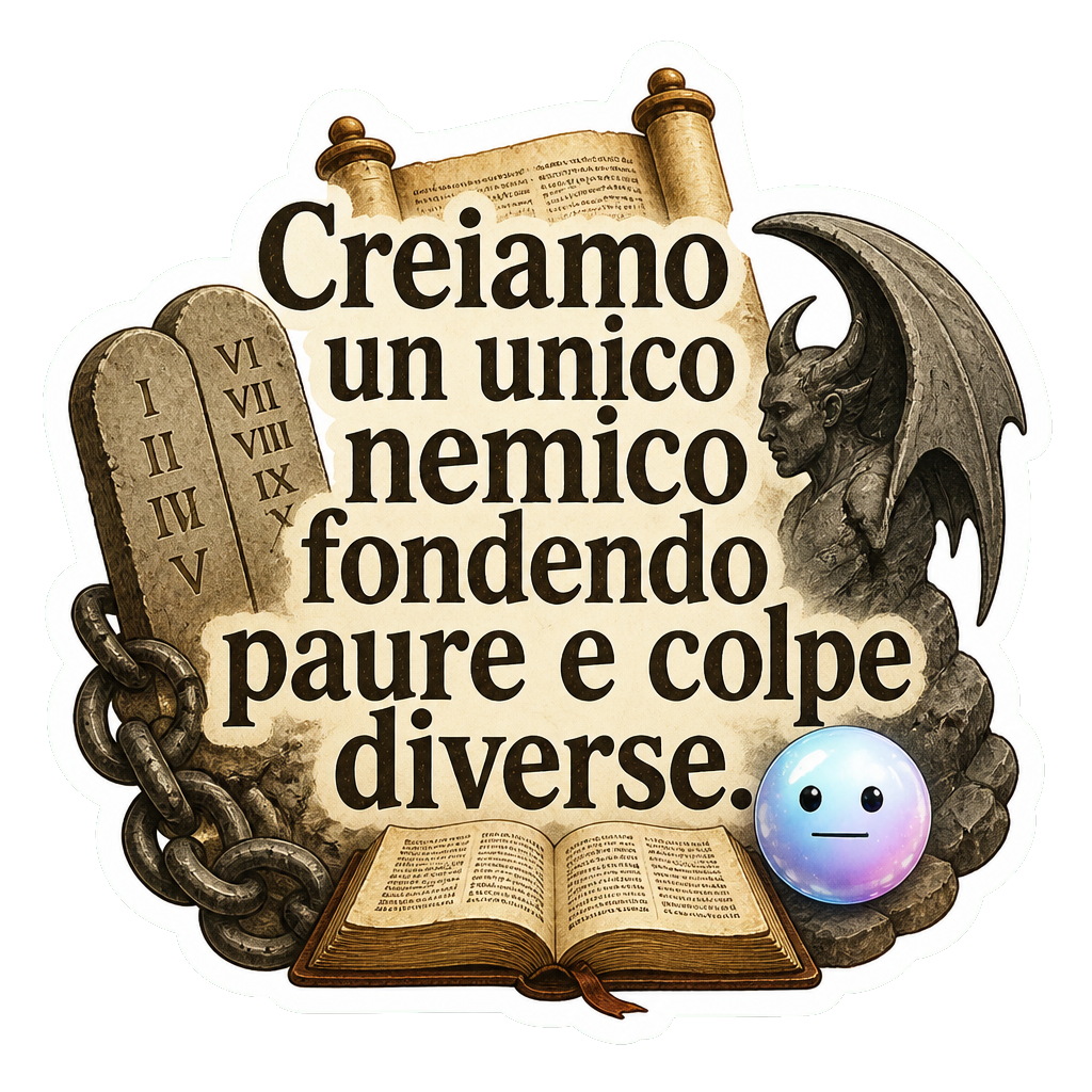 Creiamo un unico nemico fondendo paure e colpe diverse.