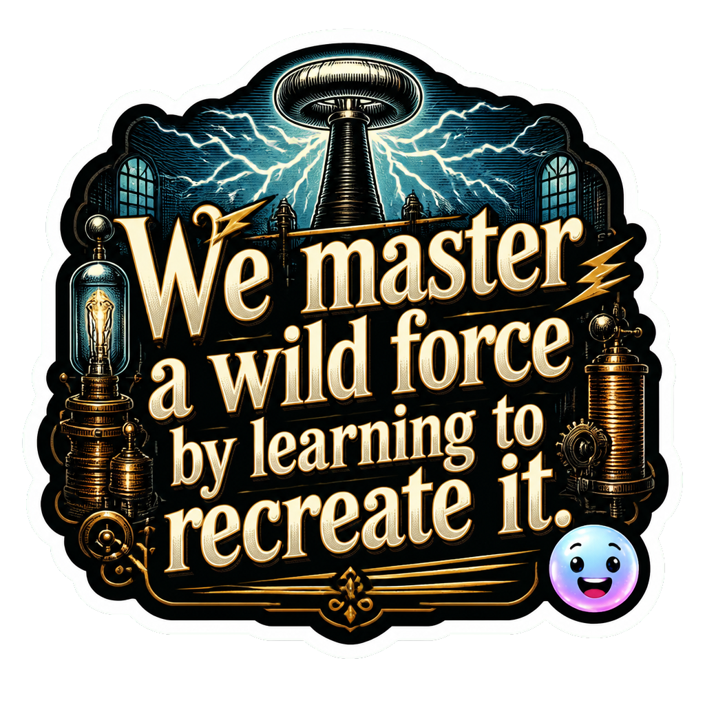 We master a wild force by learning to recreate it.