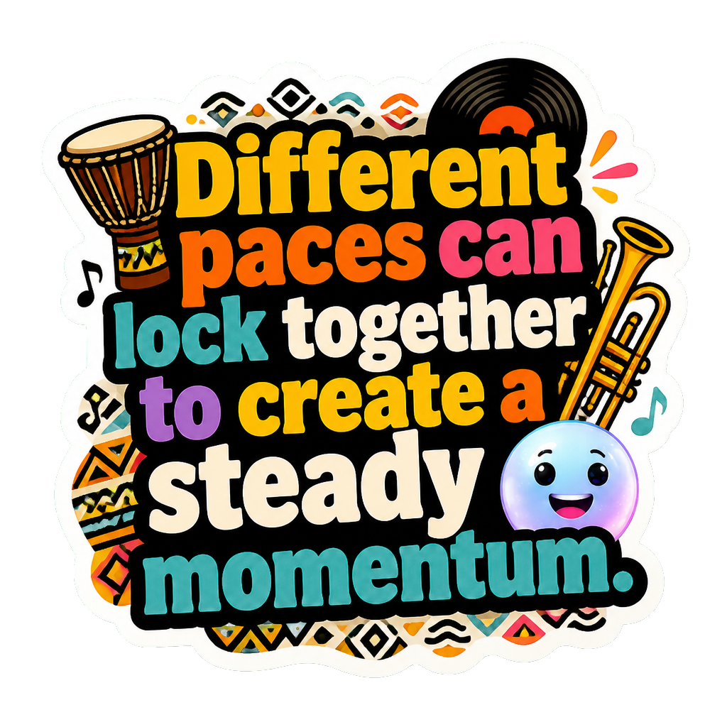 Different paces can lock together to create a steady momentum.