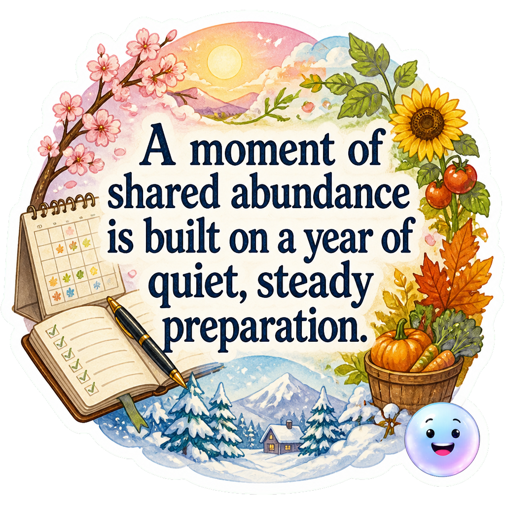 A moment of shared abundance is built on a year of quiet, steady preparation.