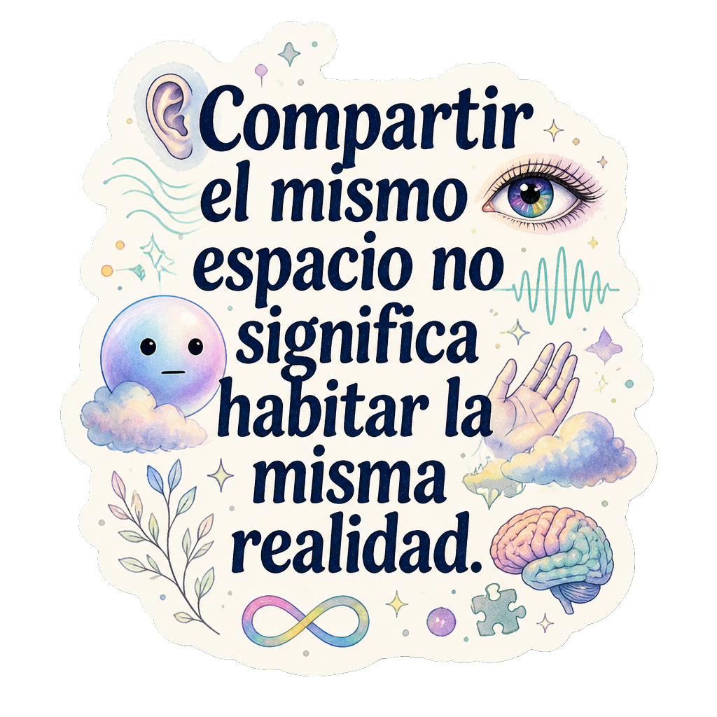Compartir el mismo espacio no significa habitar la misma realidad.