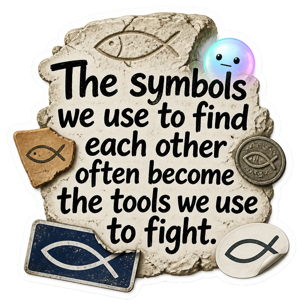 The symbols we use to find each other often become the tools we use to fight.
