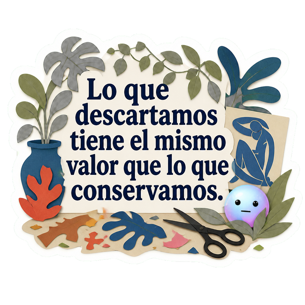Lo que descartamos tiene el mismo valor que lo que conservamos.