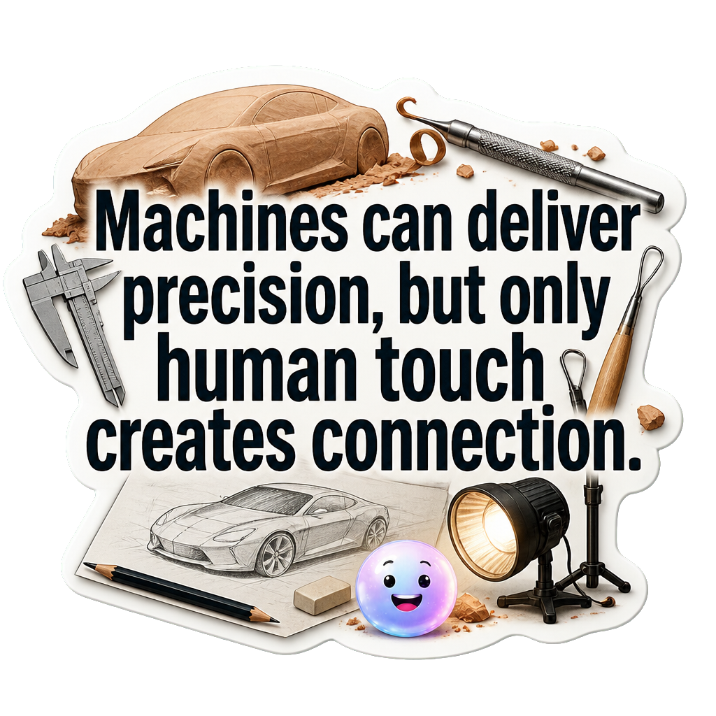 Machines can deliver precision, but only human touch creates connection.