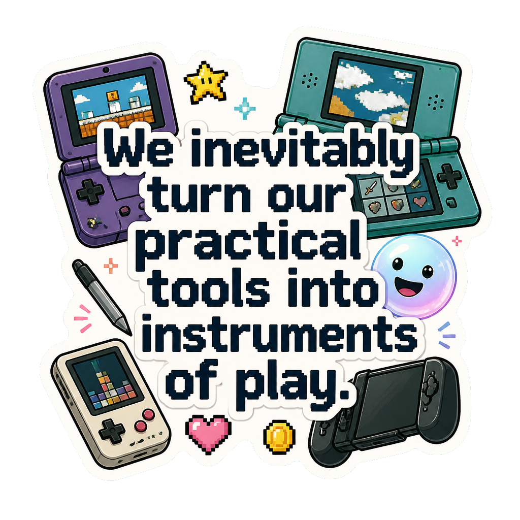 We inevitably turn our practical tools into instruments of play.