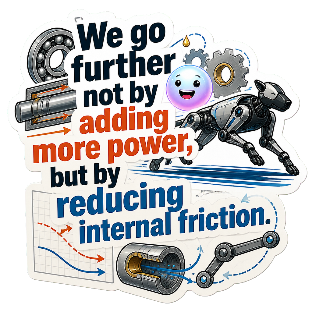 We go further not by adding more power, but by reducing internal friction.