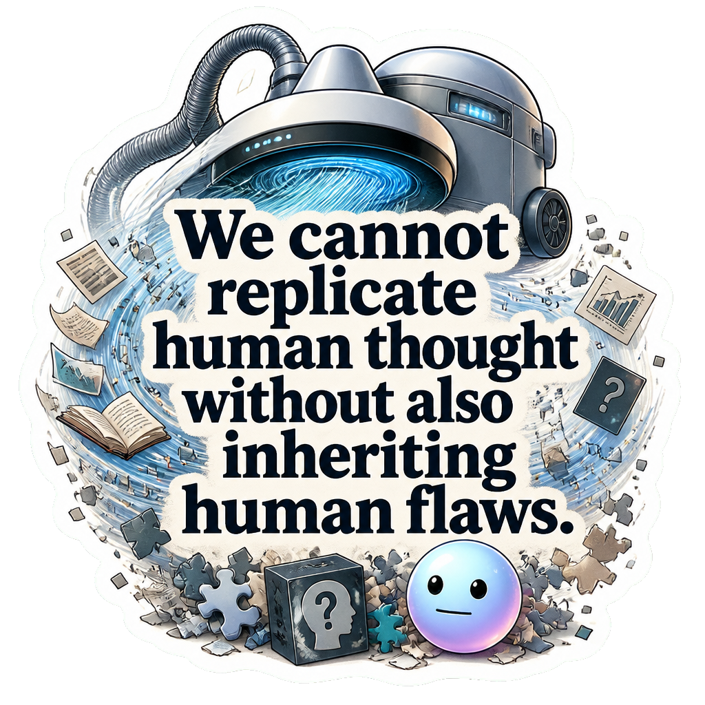 We cannot replicate human thought without also inheriting human flaws.