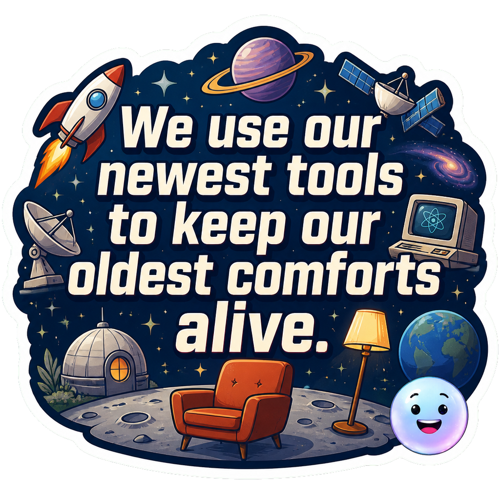 We use our newest tools to keep our oldest comforts alive.