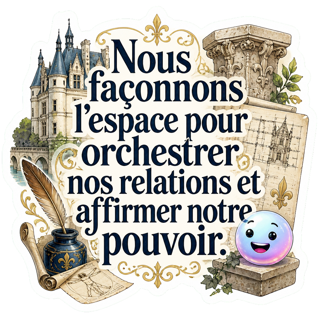 Nous façonnons l'espace pour orchestrer nos relations et affirmer notre pouvoir.