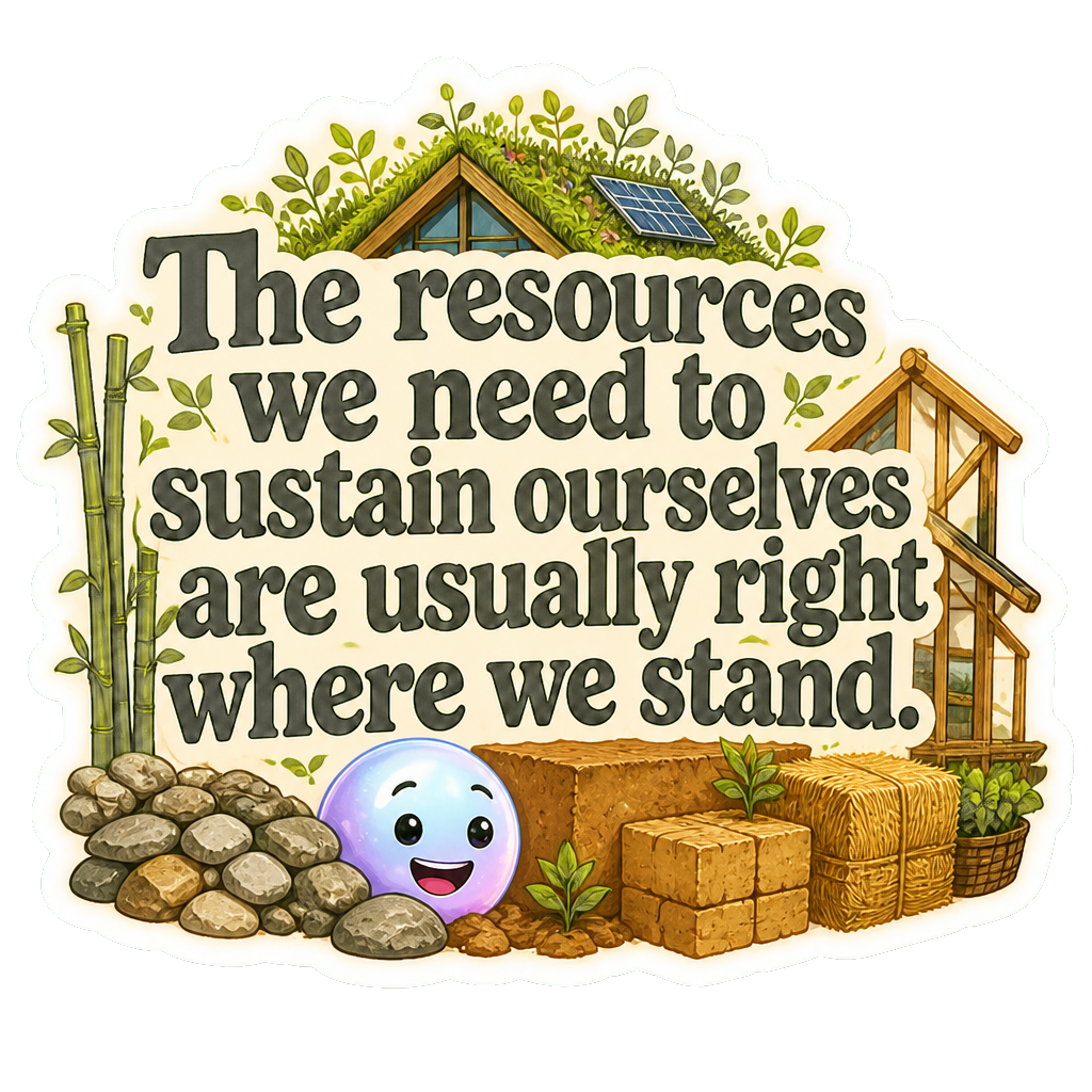 The resources we need to sustain ourselves are usually right where we stand.