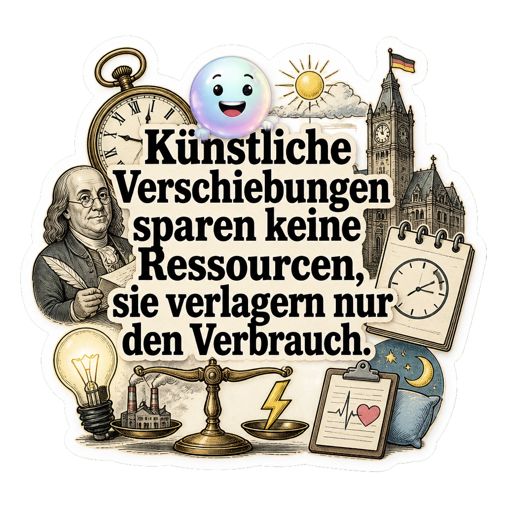 Künstliche Verschiebungen sparen keine Ressourcen, sie verlagern nur den Verbrauch.