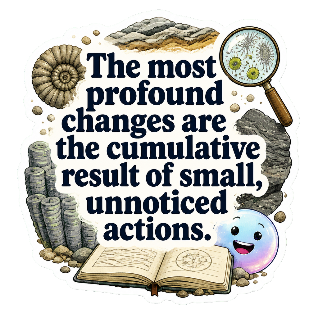 The most profound changes are the cumulative result of small, unnoticed actions.