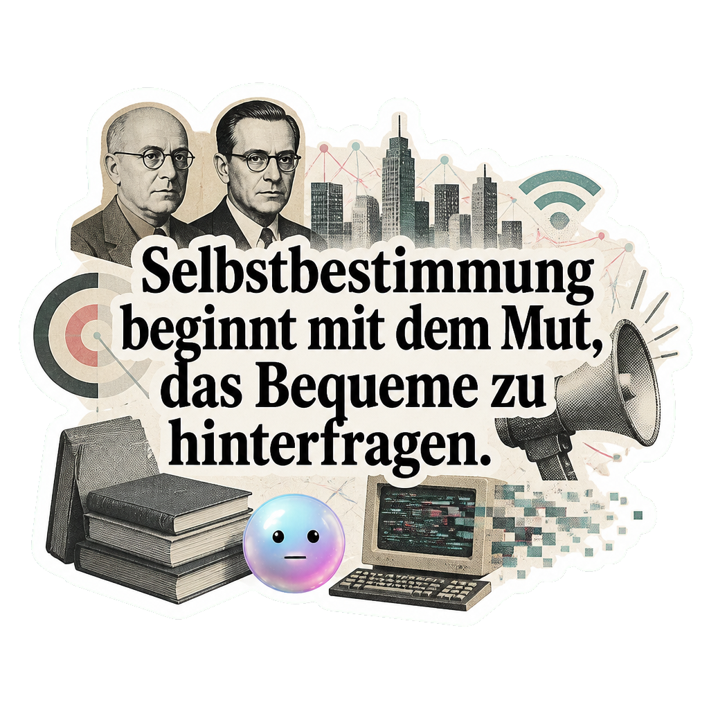 Selbstbestimmung beginnt mit dem Mut, das Bequeme zu hinterfragen.
