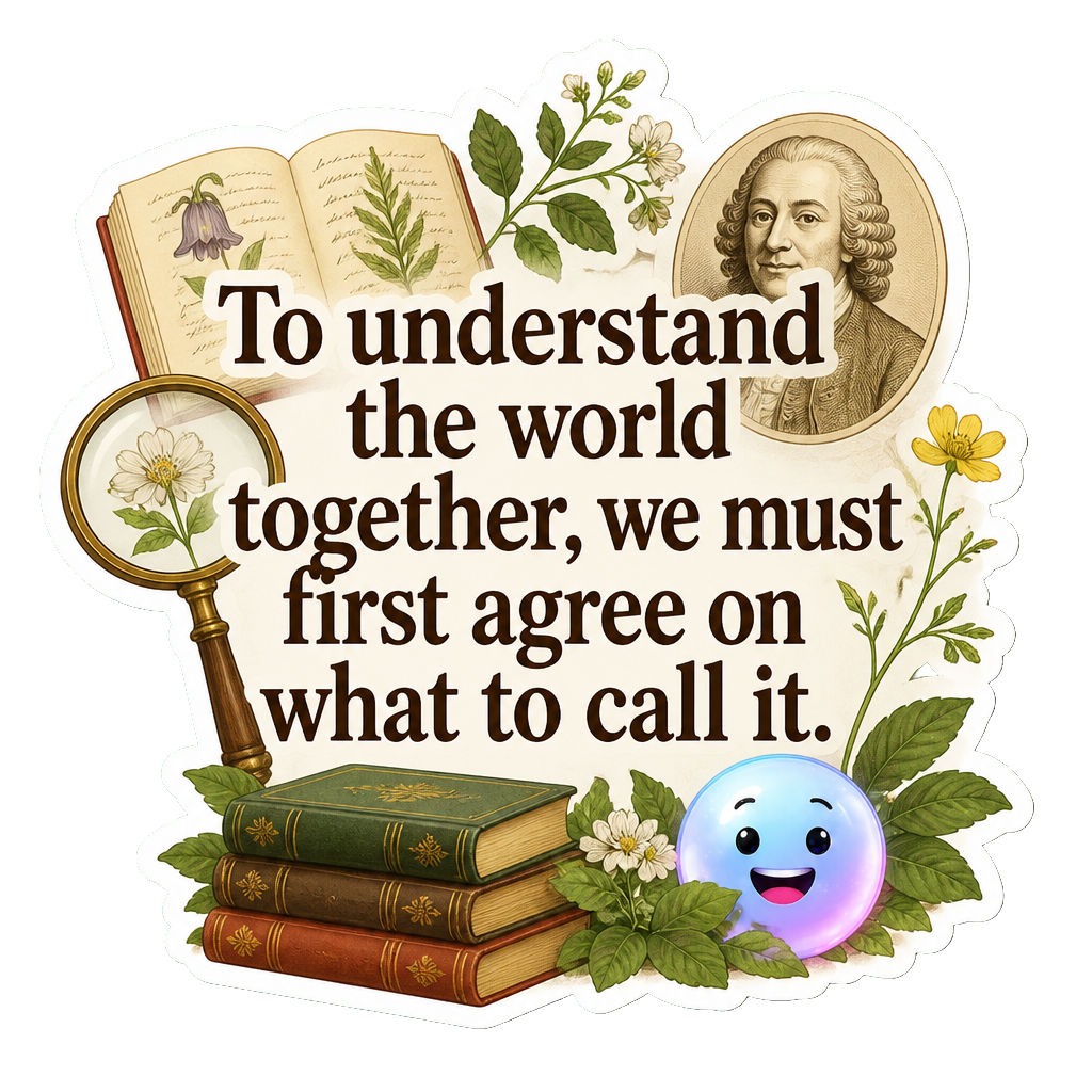To understand the world together, we must first agree on what to call it.