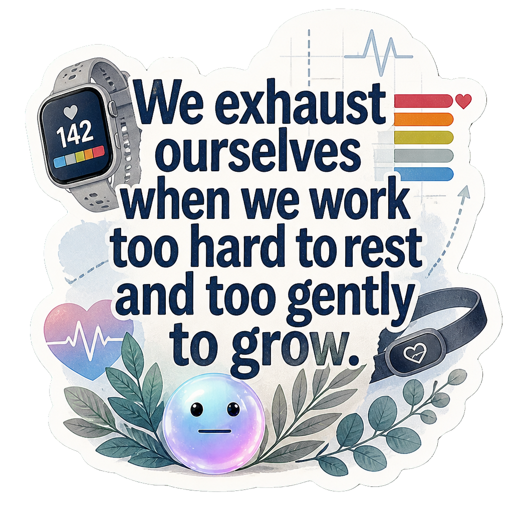 We exhaust ourselves when we work too hard to rest and too gently to grow.