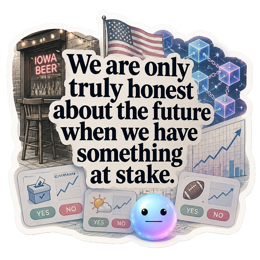 We are only truly honest about the future when we have something at stake.