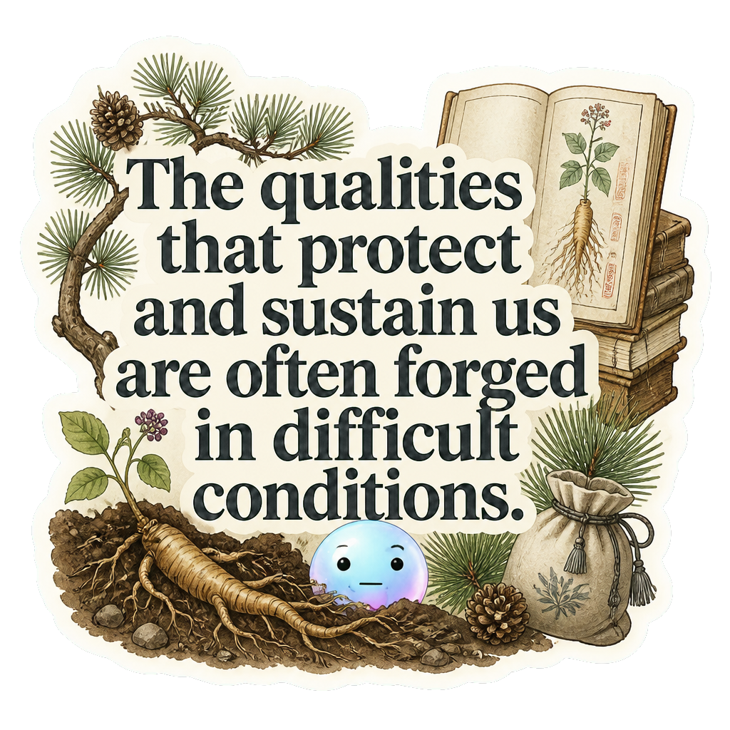 The qualities that protect and sustain us are often forged in difficult conditions.