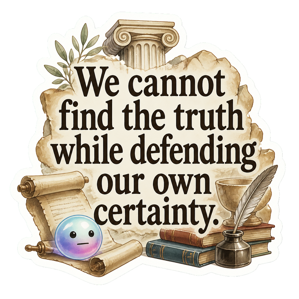 We cannot find the truth while defending our own certainty.