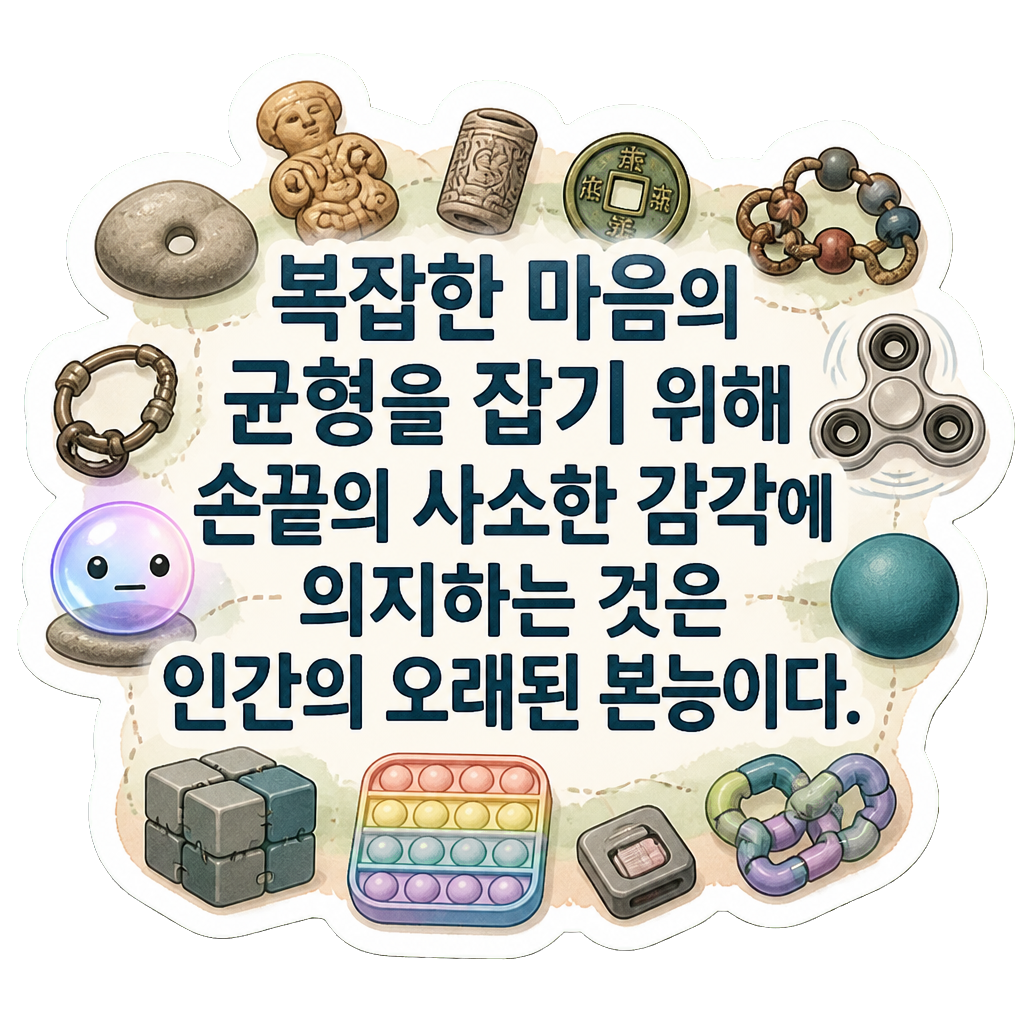 복잡한 마음의 균형을 잡기 위해 손끝의 사소한 감각에 의지하는 것은 인간의 오래된 본능이다.