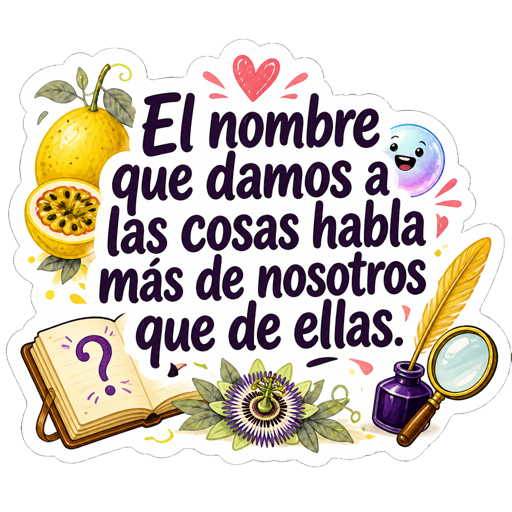 El nombre que damos a las cosas habla más de nosotros que de ellas.