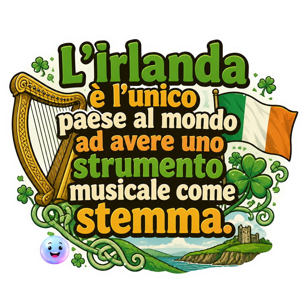 L'Irlanda è l'unico paese al mondo ad avere uno strumento musicale come stemma.