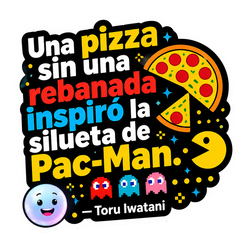 Una pizza sin una rebanada inspiró la silueta de Pac-Man.
