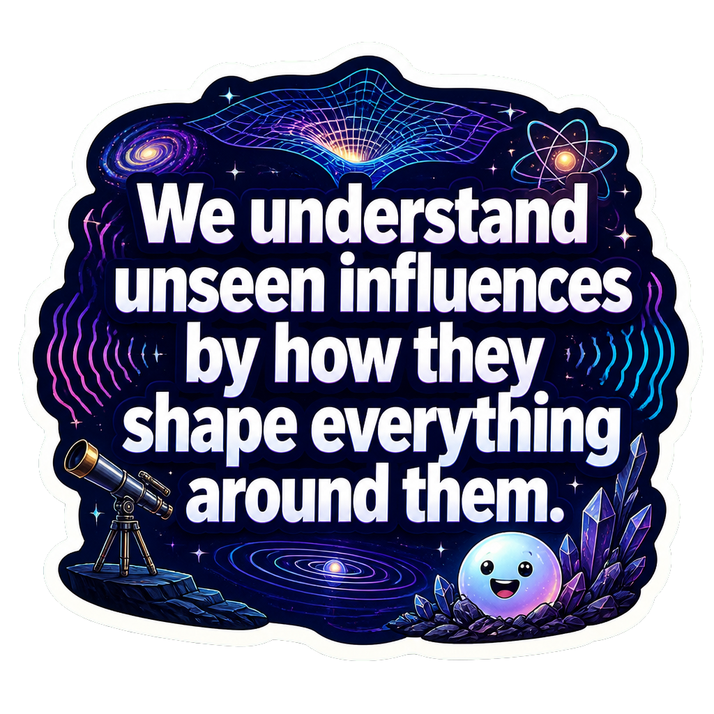 We understand unseen influences by how they shape everything around them.