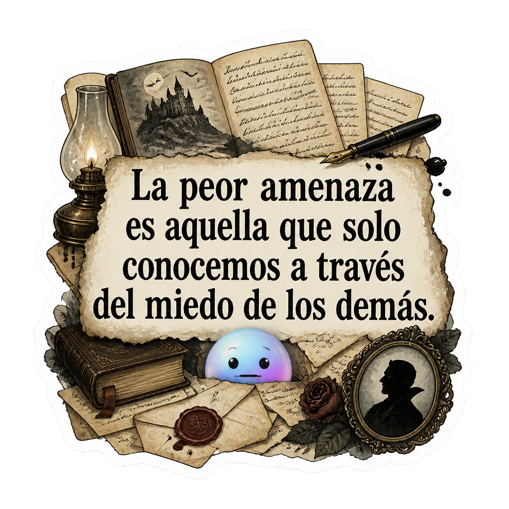 La peor amenaza es aquella que solo conocemos a través del miedo de los demás.