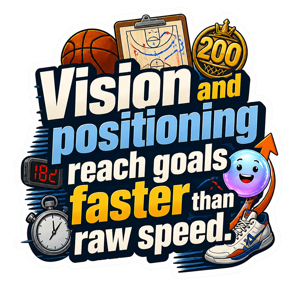 Vision and positioning reach goals faster than raw speed.